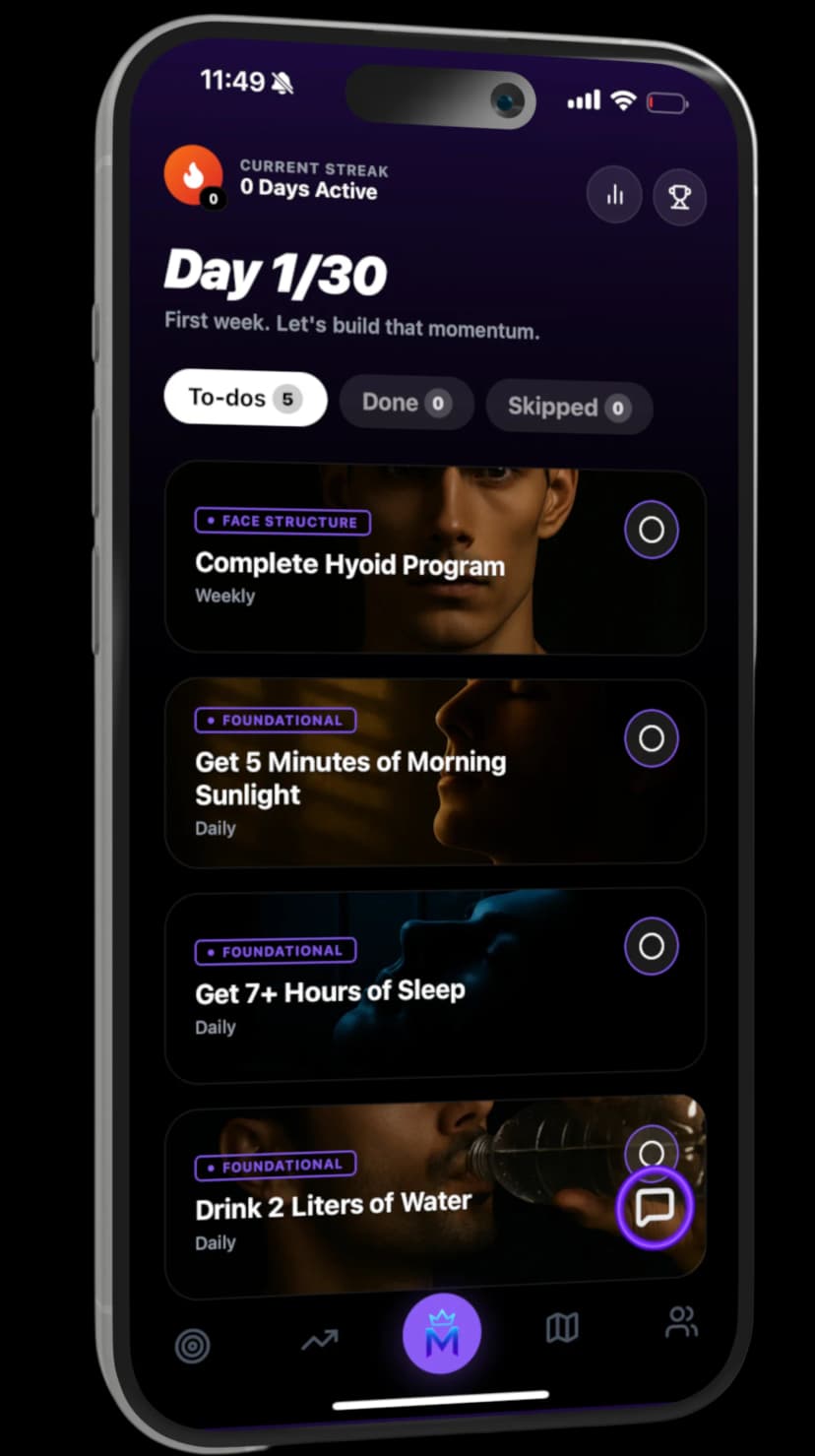 MOGGED Daily Tasks Screen